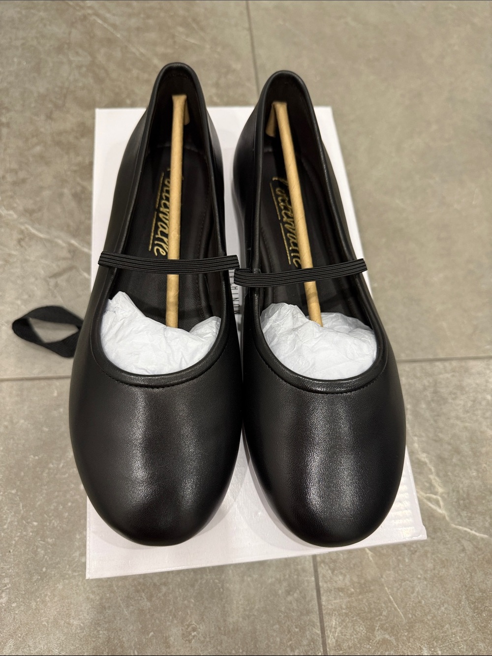 L’Intervalle Ulica Black Leather Ballet Flat size 38 - Picture 2 of 6